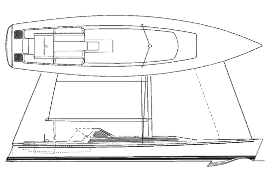 Radford 17.5m cruising/racing yacht -profile (11k)