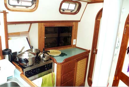 Galley from steering position 