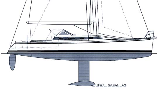 Radford 12.2m cruising/racing yacht - lift keel (25k)